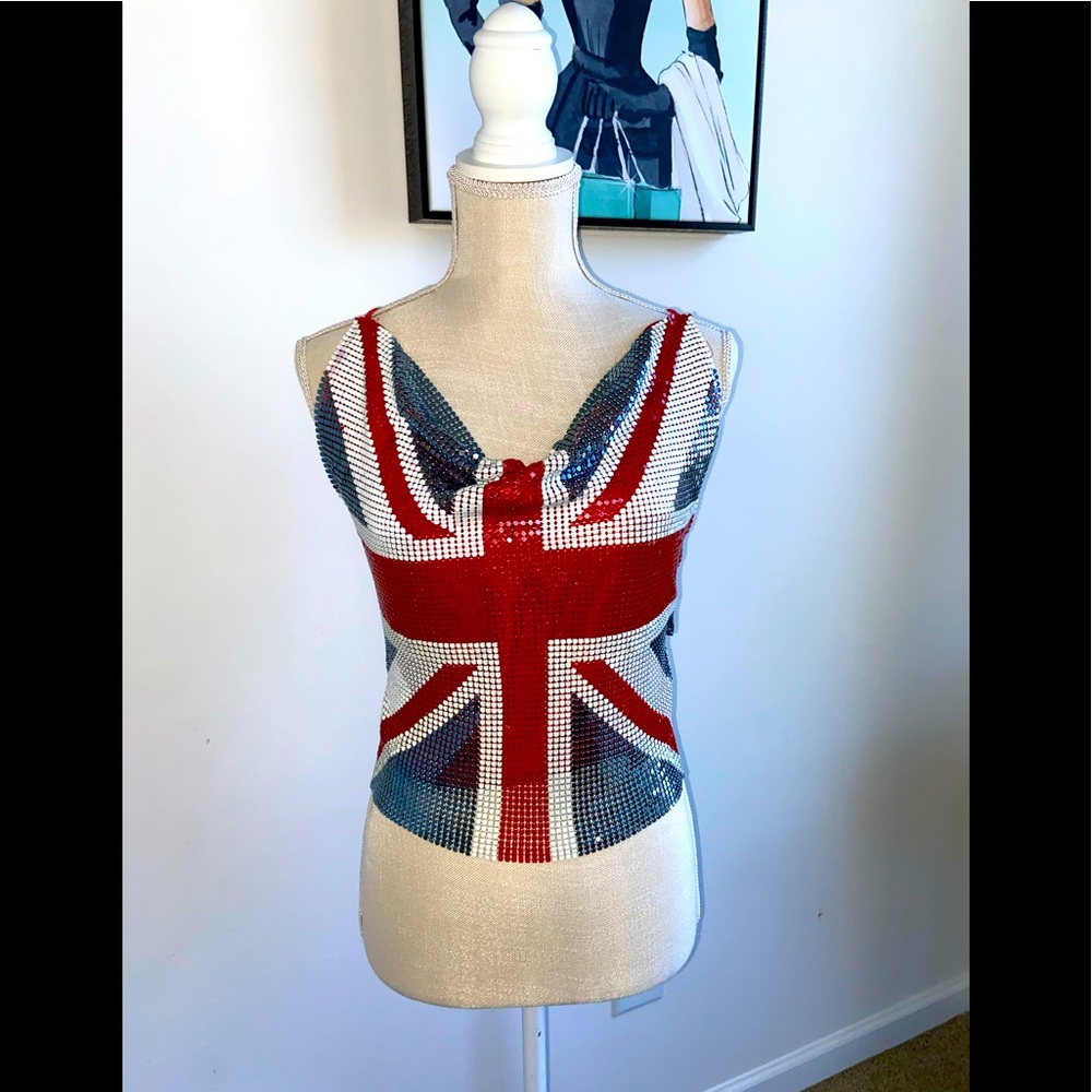 🇬🇧 Union Jack CHAIN MAIL Halter 🇬🇧